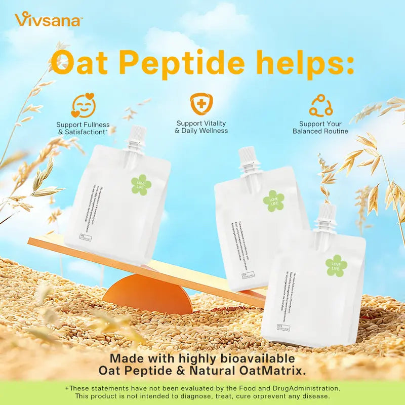 Oat Matrix Wellness Drink - Chlorella Pyrenoidosa Peptides + Oat Bran Extract, 665mL Dietary Supplement for Metabolic Health