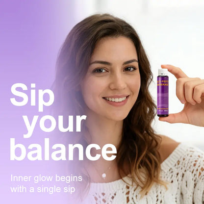 Multi-Peptide Beverage - 7 x 50mL Bottles - Sturgeon Peptide Balance Formula for Women's Wellness with FERMLOVE Peptide & 5 Berry Antioxidants